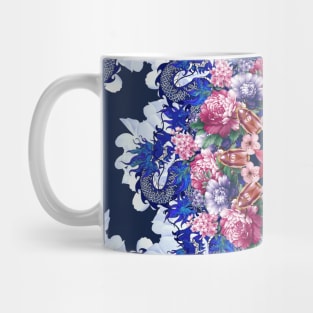 Blue Dragon Chinoiserie Mandala Mug